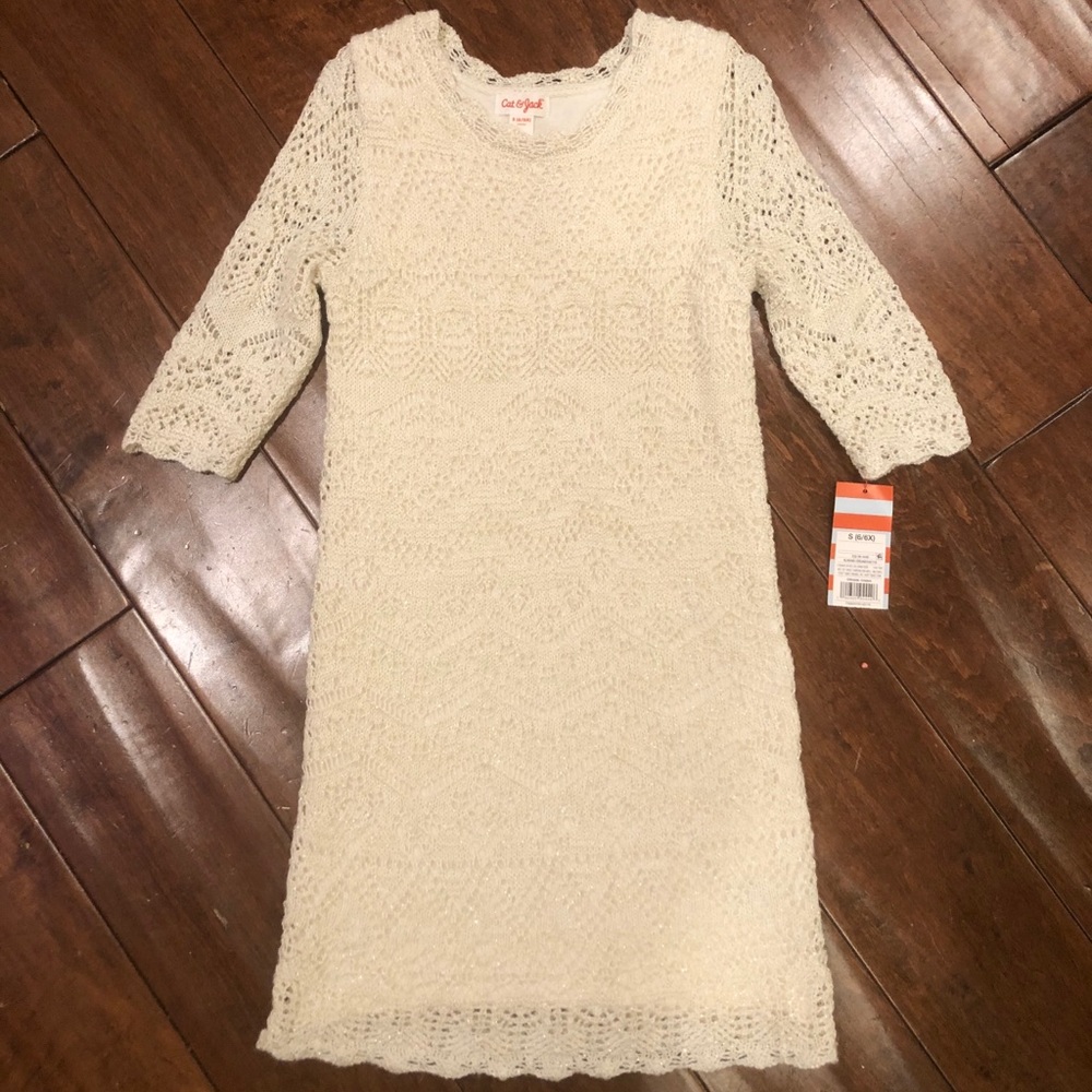 Cat & Jack Ivory Lace Dress Size S (6/6X) & M(7-8)